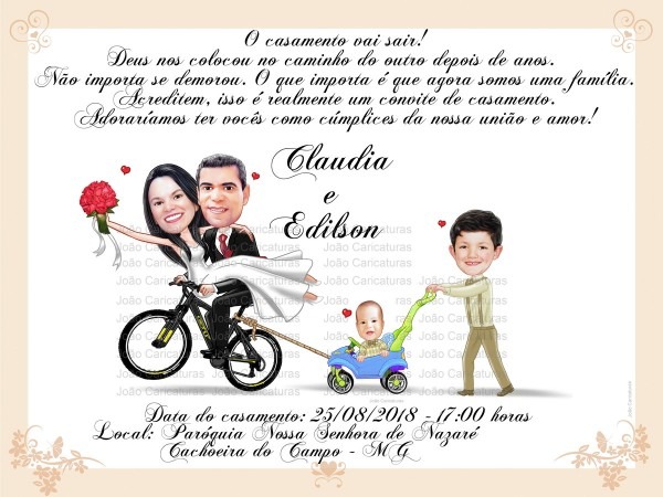 Modelo convite casamento famÃlia(não impresso) no elo7 Modelo convite casamento famÃlia(não impresso) no elo7