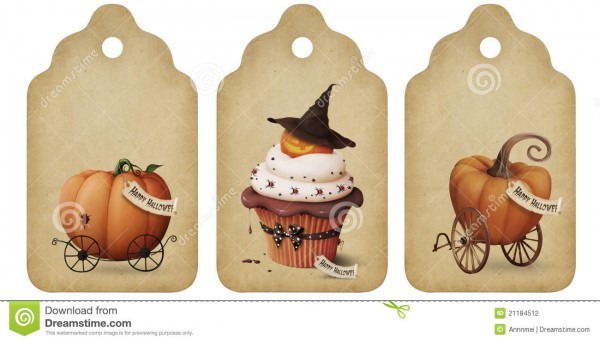 Tag do feriado, convite, halloween ilustraÃ§Ã£o stock