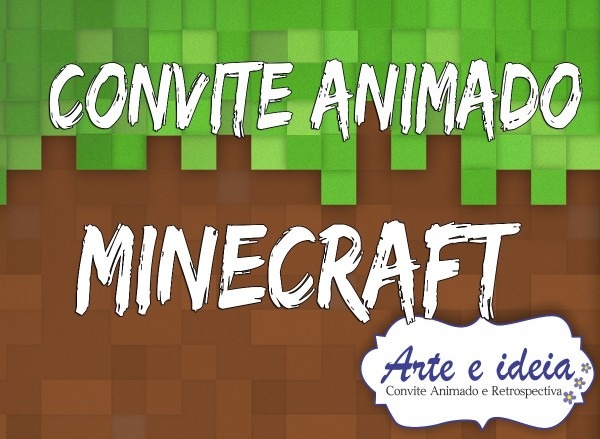 VÃdeo convite digital animado minecraft VÃdeo convite digital animado minecraft