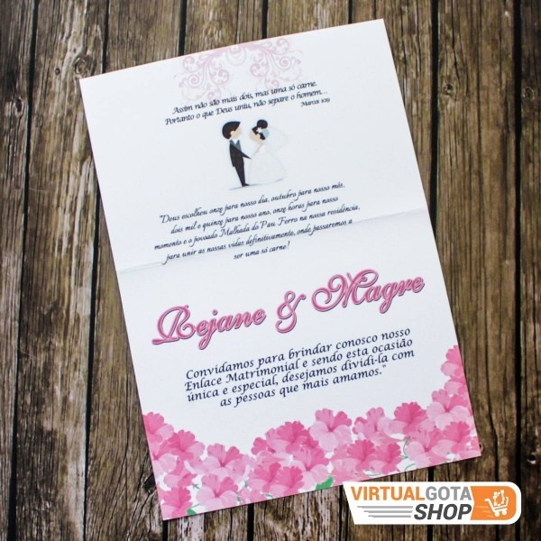 05 convites de casamento   15 anos simples lindo e barato