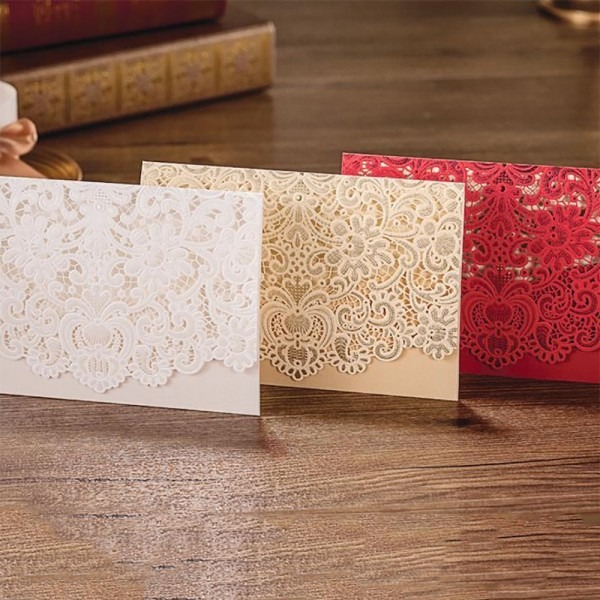 10sets lot laser cut design floral embossing elegant wedding