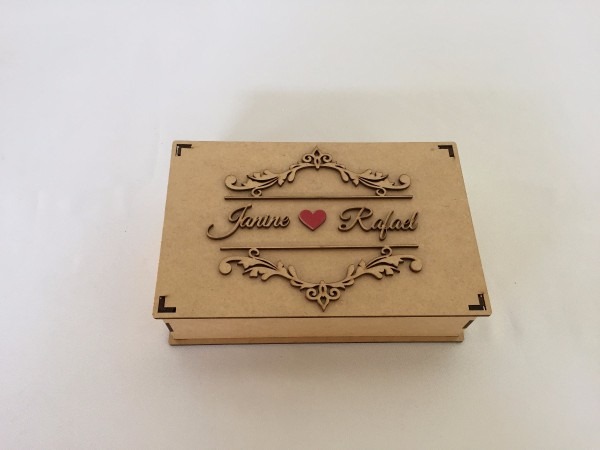 15 caixas convite de casamento padrinhos arabesco 5cm