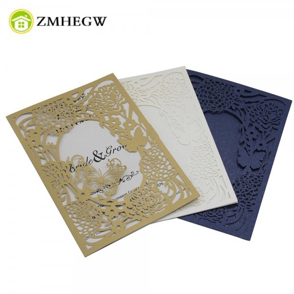 1pcs delicate carved romantic wedding party invitation card
