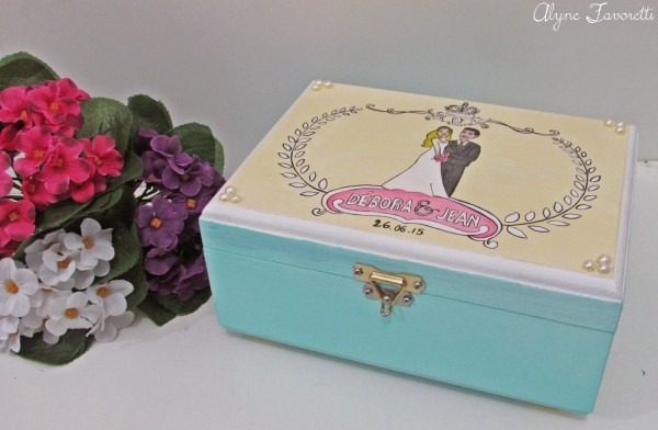 Alyne favoretti caixa em mdf para convite das testemunhas com Alyne favoretti caixa em mdf para convite das testemunhas com