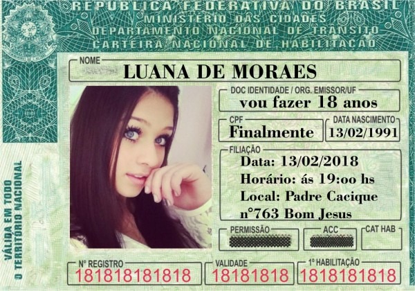 50 convite aniversÃ¡rio 18 anos habilitaÃ§Ã£o cnh personalizado