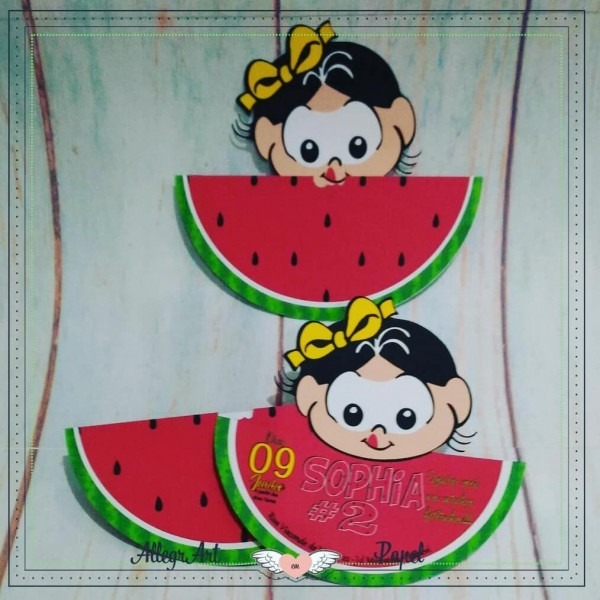 Convite melancia magali baby festamagali festamagalibaby Convite melancia magali baby festamagali festamagalibaby