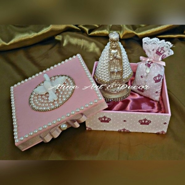 Caixa convite padrinhos batizado batismo em mdf