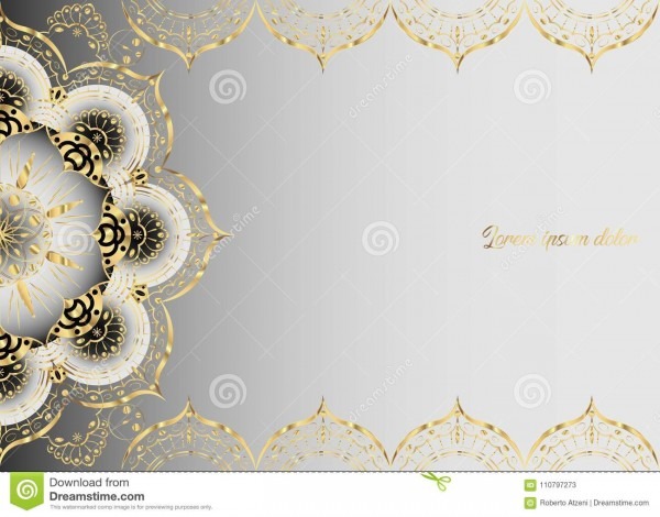 Cartão dourado do vintage em um fundo branco molde luxuoso do Cartão dourado do vintage em um fundo branco molde luxuoso do