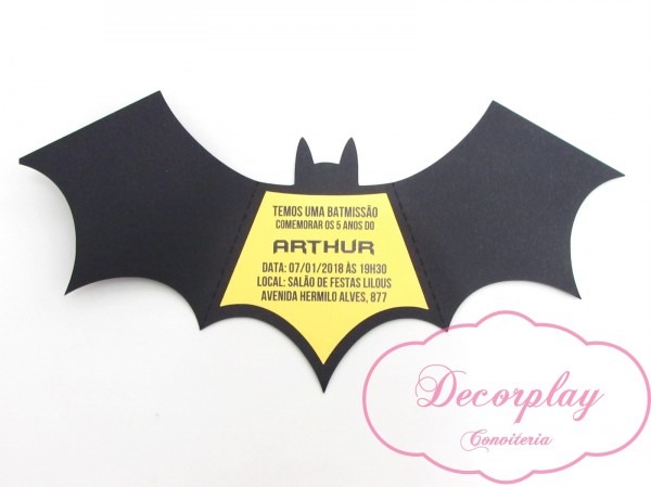 Decorplay convites ribeirão preto convite morcego Decorplay convites ribeirão preto convite morcego