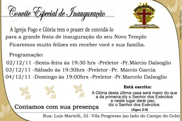 M&m artes digitais  convite e folder