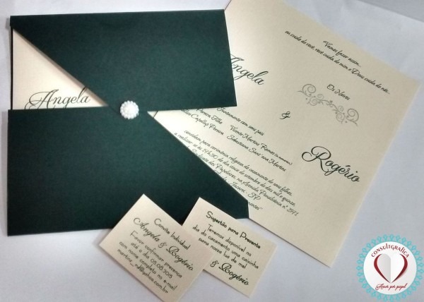 Convite casamento com relevo americano no elo7 Convite casamento com relevo americano no elo7