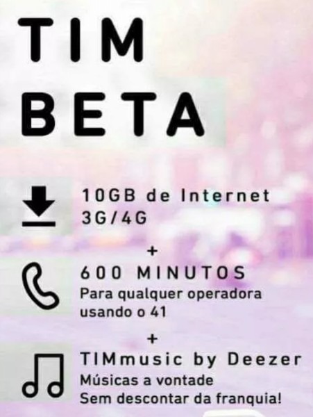 Convite chip tim beta lab 10gb 600m Convite chip tim beta lab 10gb 600m