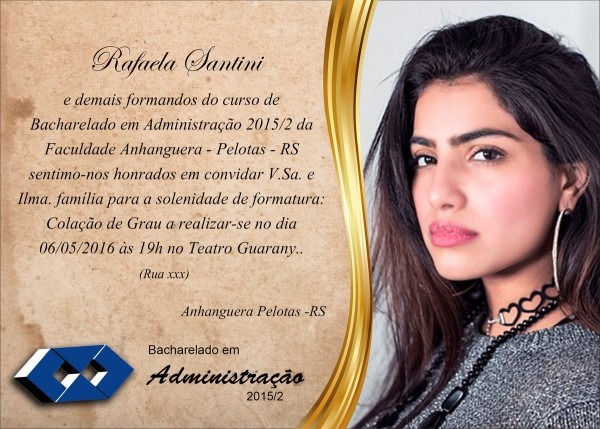 Convite de formatura simples no elo7 Convite de formatura simples no elo7