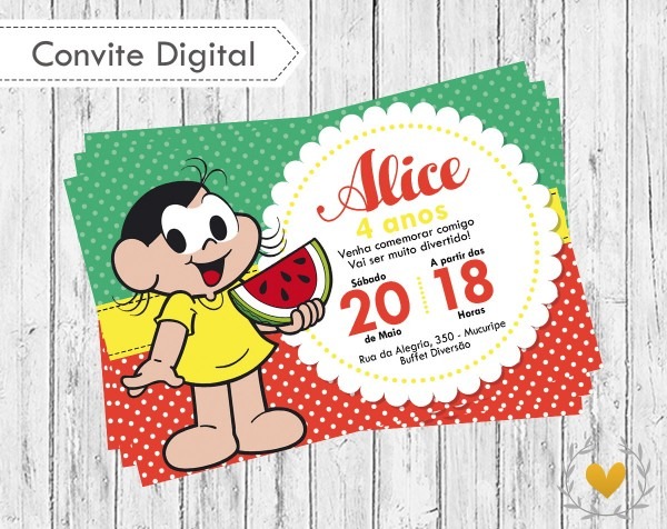 Convite digital magali no elo7 Convite digital magali no elo7