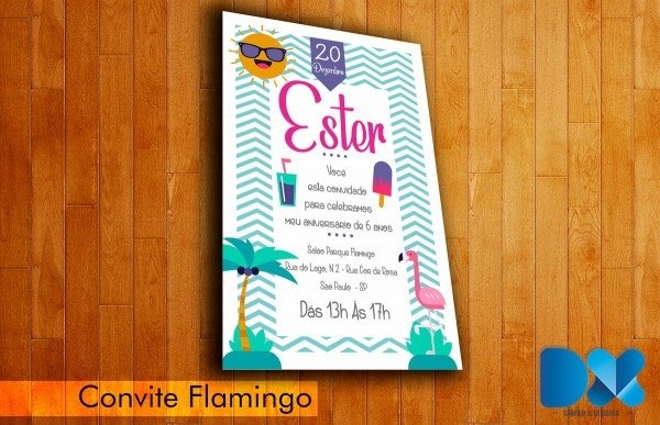 Convite flamingo solar digital redes sociais no elo7