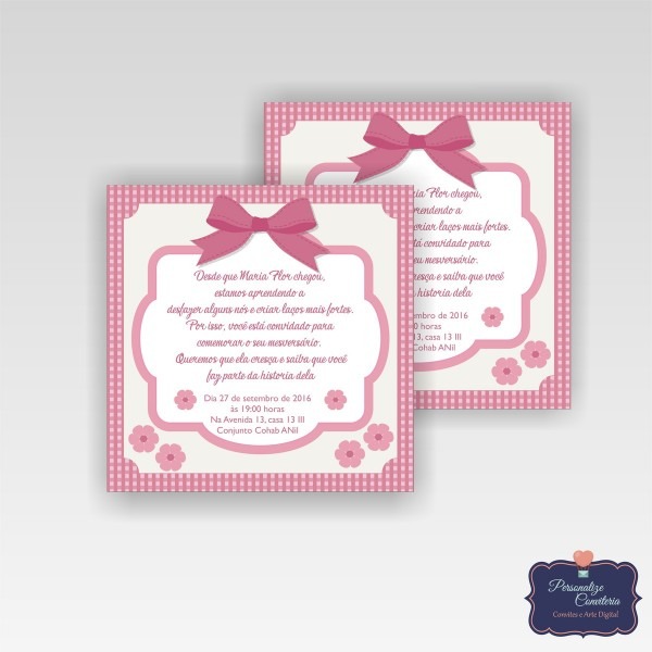 Convite mêsversário no elo7 Convite mêsversário no elo7