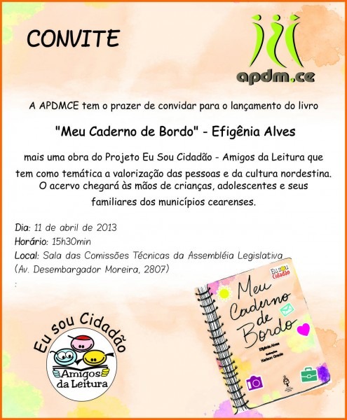 Projeto eu sou cidadão lança âmeu caderno de bordoâ de efigênia Projeto eu sou cidadão lança âmeu caderno de bordoâ de efigênia