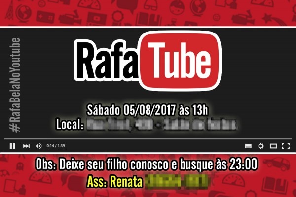Convite virtual youtube no elo7 Convite virtual youtube no elo7