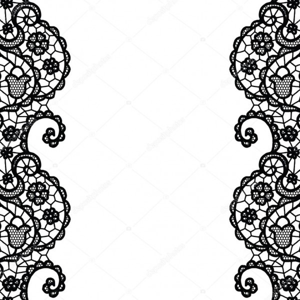 Borda de renda sem costura  cartÃ£o do convite â vetores de stock