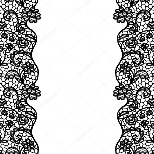 Borda de renda sem costura  cartÃ£o do convite â vetores de stock