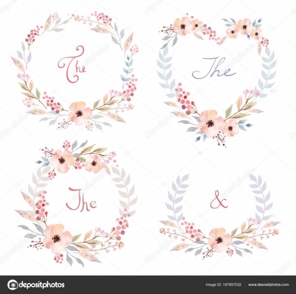 Conjunto de vetor de bonitos flores retrÃ´ arranjado un uma forma