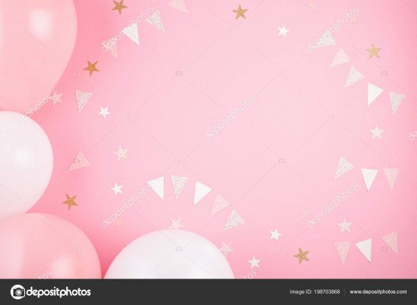 Meninas festa acessÃ³rios sobre fundo rosa convite aniversÃ¡rio