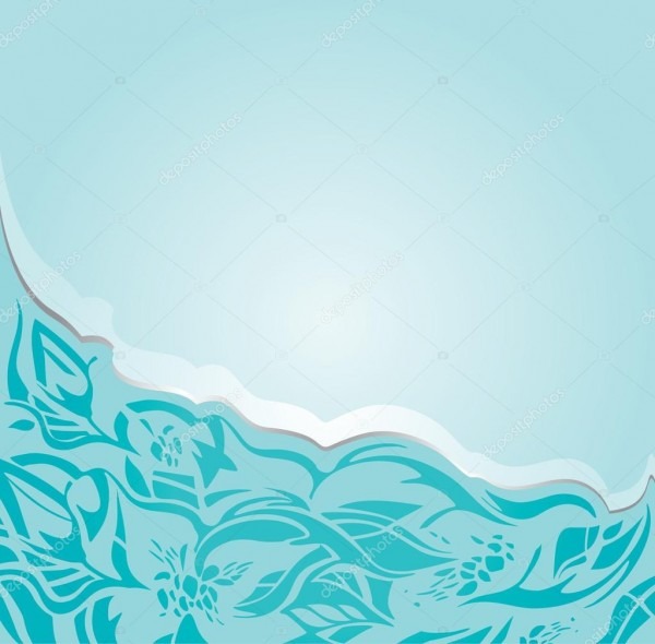 Fundo de turquesa convite floral verde
