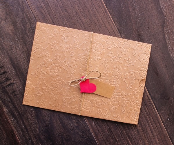 Envelope rÃºstico convite de casamento kit montar 15x21,5 cm no