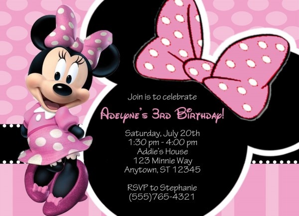 Invitaciones de cumpleaños de minnie mouse para poner de fondo 2 Invitaciones de cumpleaños de minnie mouse para poner de fondo 2
