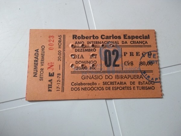 Ingressos show roberto carlos 1978