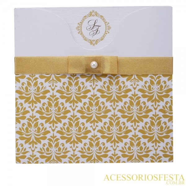 Kit 20 convite dourado com envelope delicado casamento Kit 20 convite dourado com envelope delicado casamento