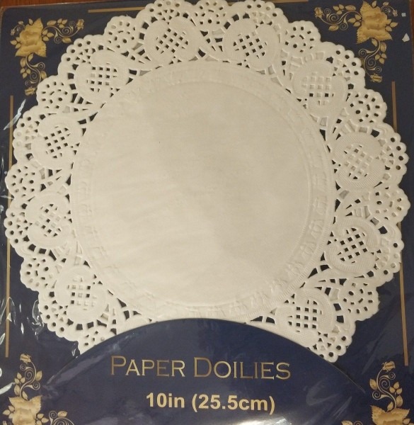 100 doilies toalha rendada papel renda convite 25,5 cm 5x20