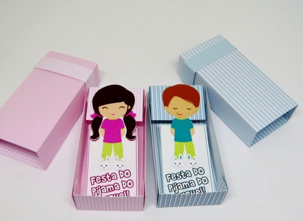 Convite festa do pijama na caixinha convite diferente para festa Convite festa do pijama na caixinha convite diferente para festa