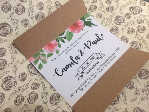 20 convite rÃºstico casamento barato 15 anos luxo noivado