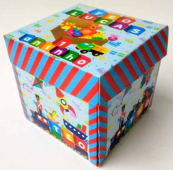 36 convites caixa aniversario brinquedos personalizados