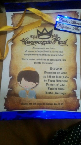 50 convites convocaÃ§Ã£o real prÃ­ncipe ou qualquer tema