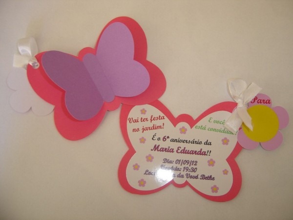 Molde convite borboleta Molde convite borboleta
