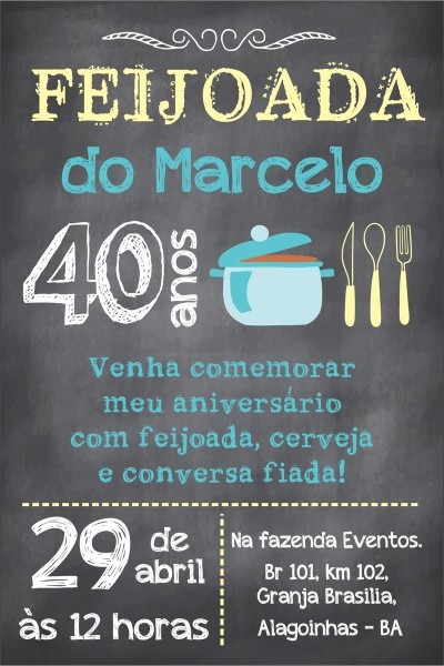 Arte digital convite feijoada Arte digital convite feijoada