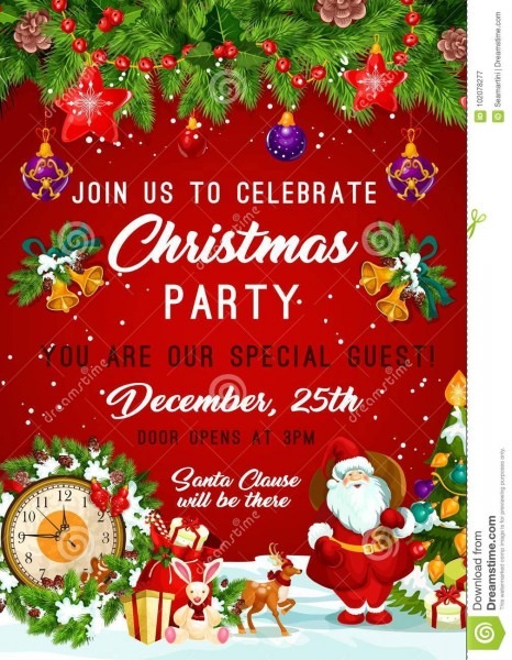 Cartaz do convite do ano novo do vetor da festa de natal Cartaz do convite do ano novo do vetor da festa de natal