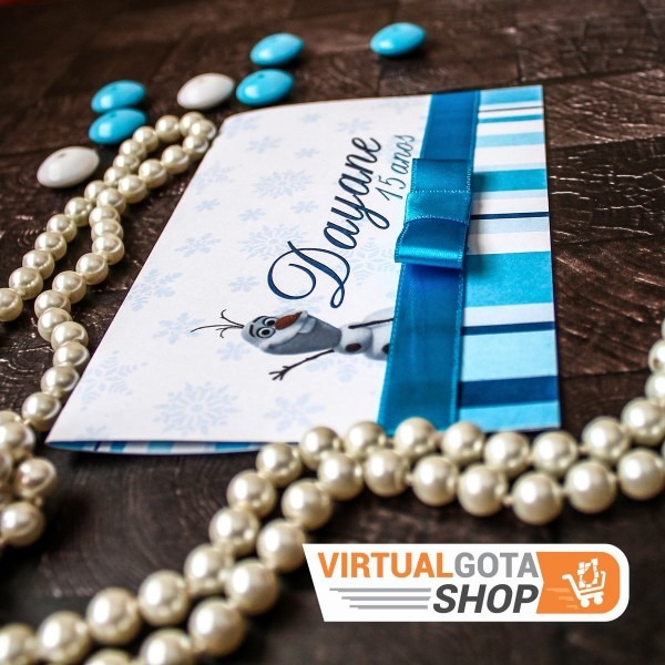 Convite aniversário 15 anos personalizado modelo frozen olaf Convite aniversário 15 anos personalizado modelo frozen olaf