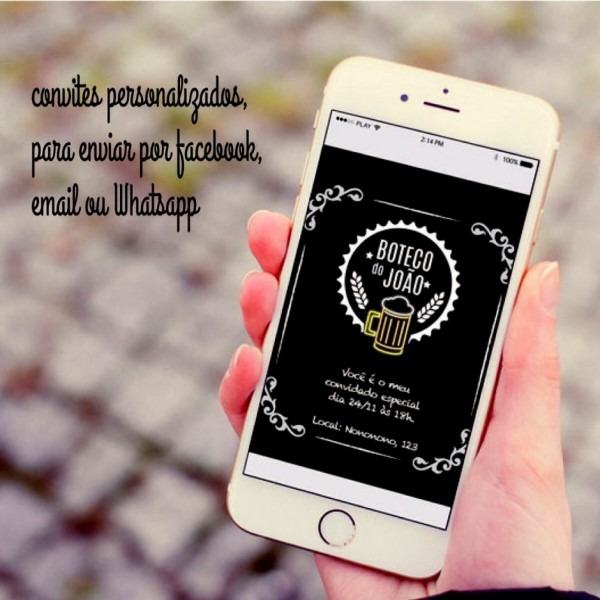 Convite boteco online fotos virtual tema convite de festa bar and 30th
