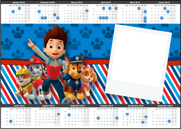 Convite calendário 2015 patrulha canina Convite calendário 2015 patrulha canina
