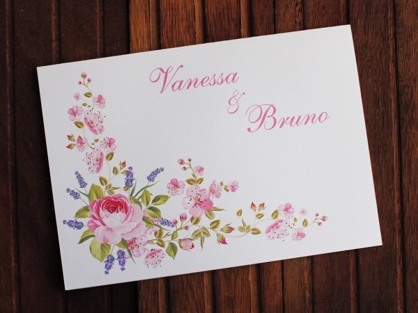Convite casamento floral Convite casamento floral