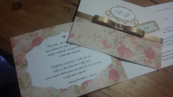 Convite casamento rústico chic no elo7 Convite casamento rústico chic no elo7