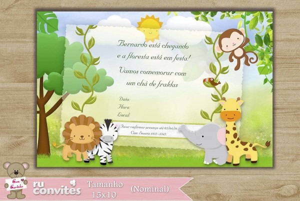 Convite chá de bebê (628) no elo7 Convite chá de bebê (628) no elo7