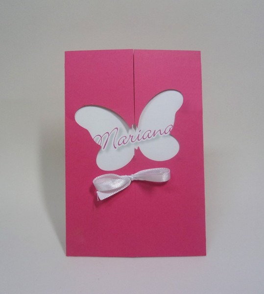 Convite de 15 anos recorte borboleta no elo7 Convite de 15 anos recorte borboleta no elo7