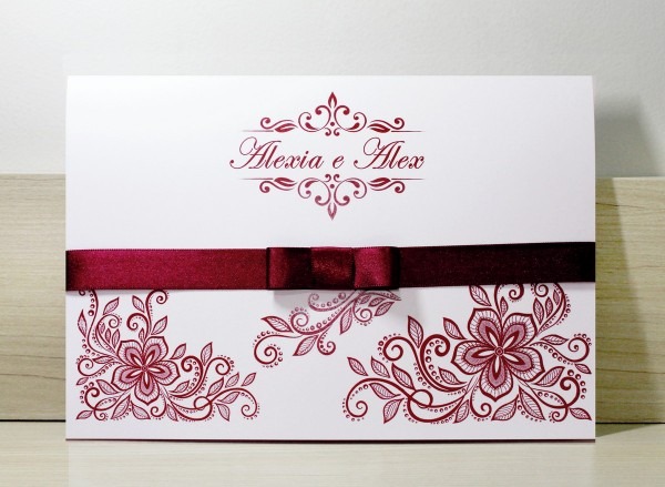 Convite de casamento marsala ( nova cor) no elo7 Convite de casamento marsala ( nova cor) no elo7