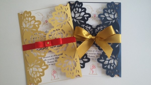 Convite debutante a bela e a fera no elo7 Convite debutante a bela e a fera no elo7