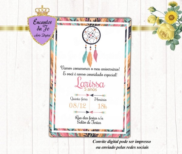 Convite digital filtro dos sonhos no elo7 Convite digital filtro dos sonhos no elo7