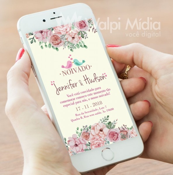 Convite digital noivado no elo7 Convite digital noivado no elo7